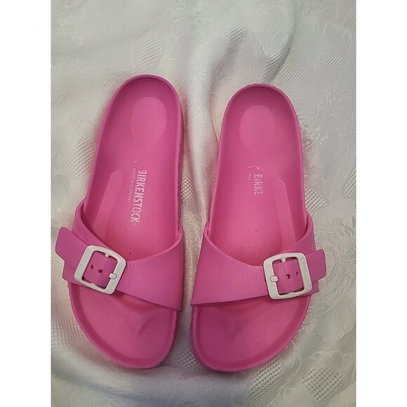 Birkenstock Women 39 Madrid Essentials EVA Sandals US 8 Pink Slide Waterproof - Picture 1 of 8